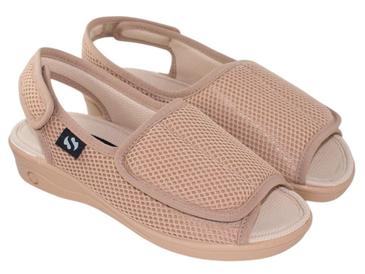 SANDALIAS ANCHO ESPECIAL SEVILLAS 208 REJILLA BEIG