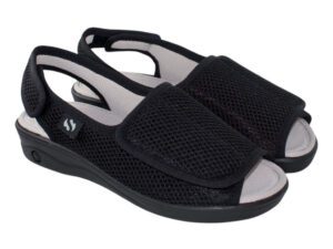 SANDALIAS ANCHO ESPECIAL SEVILLAS 208 REJILLA NEGRO