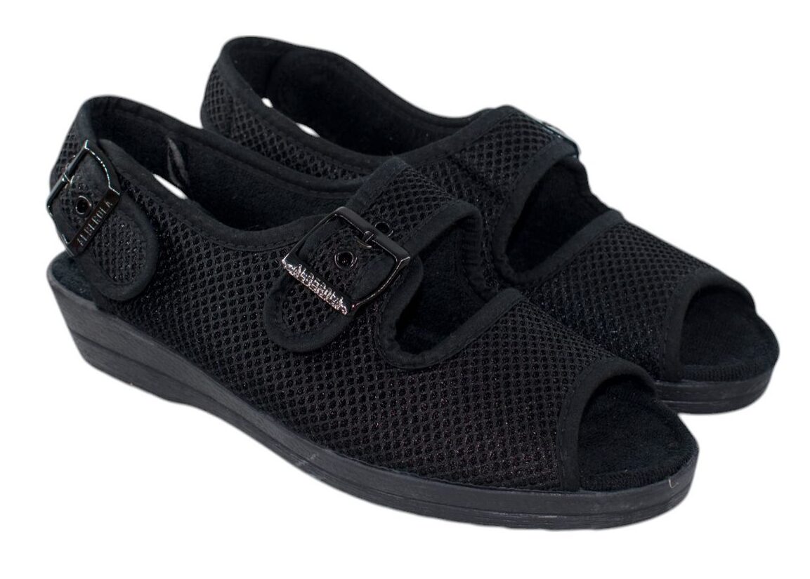 SANDALIAS ALBEROLA DOS HEBILLAS ENFERMERA 4073 NEGRO