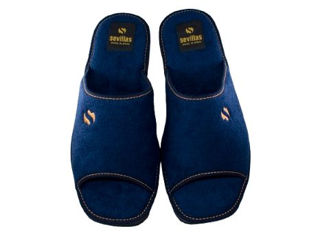ZAPATILLAS CASA RIZO-TOALLA SEVILLAS 108-139 MARINO