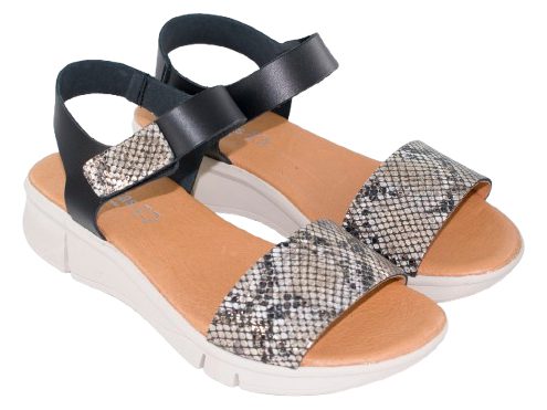 SANDALIAS PIEL SEVILLAS 381 NEGRO