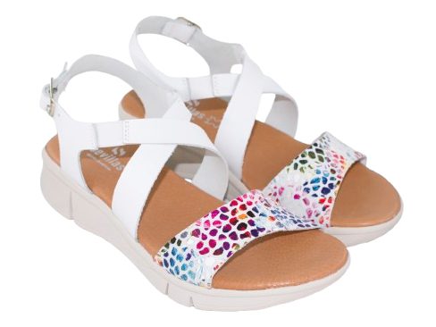 SANDALIAS PIEL SEVILLAS 382 BLANCO