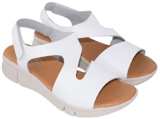SANDALIAS PIEL SEVILLAS 384 BLANCO