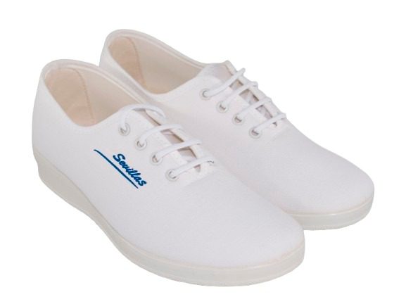ZAPATILLAS LONA SEVILLAS 905 PIQUE BLANCO
