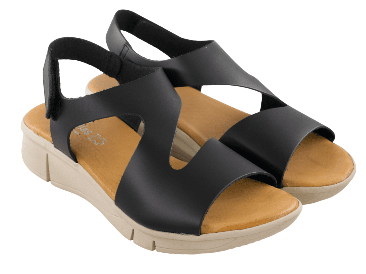 SANDALIAS PIEL SEVILLAS 384 NEGRO