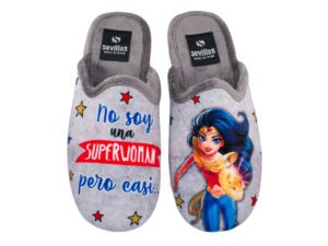 ZAPATILLAS CASA MUJER SEVILLAS WONDERWOMAN 907-30 GRIS