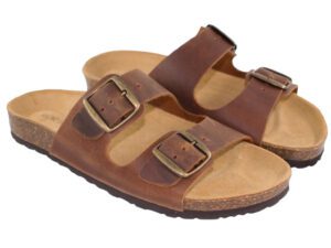 SANDALIAS BIO DOS HEBILLAS 6195 PIEL SPRINTER MARRÓN