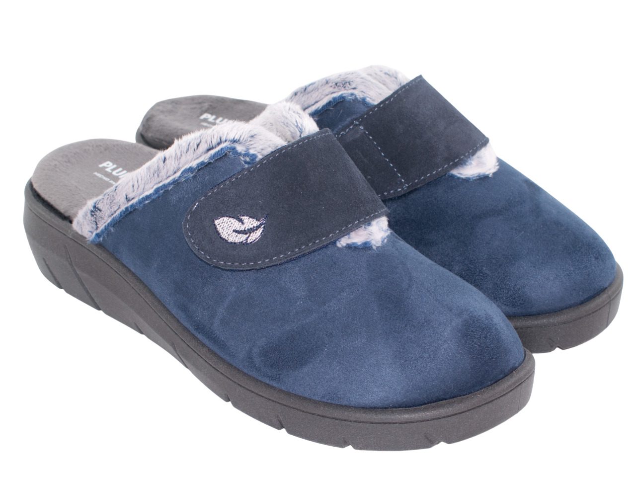 ZAPATILLAS CASA CUÑA VELCRO PLUMAFLEX ROAL 14113 MARINO